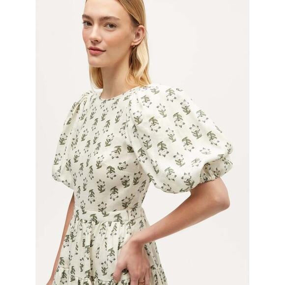 Rhode Maryam Dress Marigold Flower Taupe - Picture 2 of 8